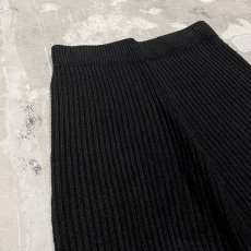 画像3: BLACK COLOR FLARE SILHOUETTE RIB PANTS / W27~ (3)