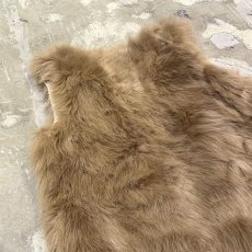 画像9: BROWN FAUX FUR OPEN FRONT VEST / Mens S (9)