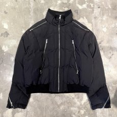 画像1: HI NECK MULTI ZIP PADDED JACKET / Mens XL (1)