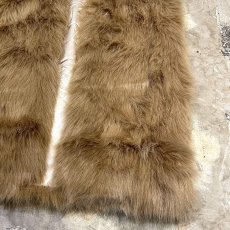 画像6: BROWN FAUX FUR OPEN FRONT VEST / Mens S (6)