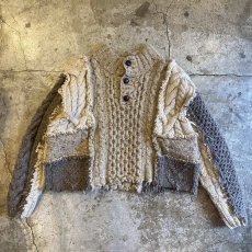 画像1: 【Wiz&Witch】"UNITED" PATCHWORK ALAN KNIT / OS  (1)