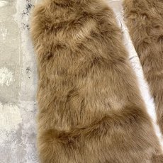 画像5: BROWN FAUX FUR OPEN FRONT VEST / Mens S (5)