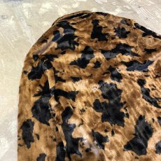 画像9: ALL OVER COW PATTERN FAUX FUR HALF COAT / Mens L (9)