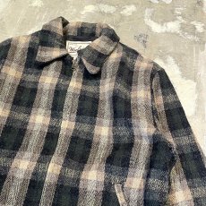 画像4: 90's【WOOLRICH】ALL OVER CHECK PATTERN WOOL ZIP UP JACKET / Mens M (4)