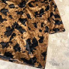 画像6: ALL OVER COW PATTERN FAUX FUR HALF COAT / Mens L (6)