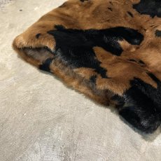 画像7: ALL OVER COW PATTERN FAUX FUR HALF COAT / Mens L (7)