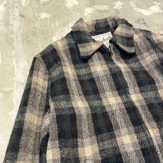 画像3: 90's【WOOLRICH】ALL OVER CHECK PATTERN WOOL ZIP UP JACKET / Mens M (3)