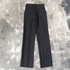 画像2: CHARCOAL COLOR STRAIGHT SILHOUETTE SLACKS / W30~W34 (2)