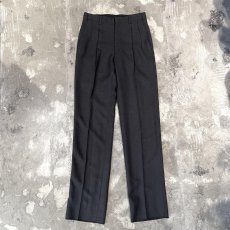 画像1: CHARCOAL COLOR STRAIGHT SILHOUETTE SLACKS / W30~W34 (1)