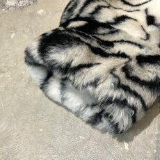 画像7: ALL OVER TIGER PATTERN FAUX FUR HALF COAT / Mens L (7)