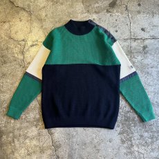 画像1: 【MARINA YACHTING】3 COLOR POINT SNAP BUTTON DESIGN MARINE SWEATER / Ladies L (1)