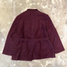 画像2: BURGUNDY　COLOR BELT STYLE DESIGN JACKET / Mens L (2)