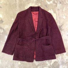 画像1: BURGUNDY　COLOR BELT STYLE DESIGN JACKET / Mens L (1)