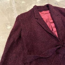 画像3: BURGUNDY　COLOR BELT STYLE DESIGN JACKET / Mens L (3)