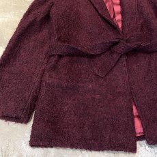 画像5: BURGUNDY　COLOR BELT STYLE DESIGN JACKET / Mens L (5)