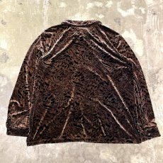 画像2: ALL OVER ANIMAL PATTERN VELOUR L/S SHIRT / Mens XL (2)