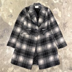 画像1: ALL OVER OMBRE CHECK PATTERN HALF COAT / Mens M (1)