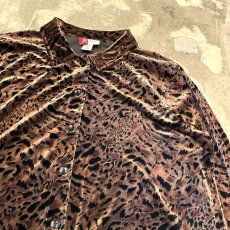 画像4: ALL OVER ANIMAL PATTERN VELOUR L/S SHIRT / Mens XL (4)