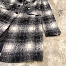 画像6: ALL OVER OMBRE CHECK PATTERN HALF COAT / Mens M (6)