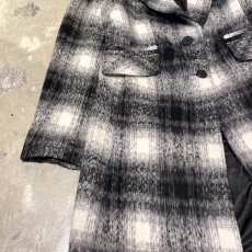 画像5: ALL OVER OMBRE CHECK PATTERN HALF COAT / Mens M (5)