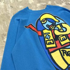 画像3: 90's【REAL SKATEBOARDS】ART GRAPHIC PRINT SWEAT / Mens L / MADE IN USA (3)