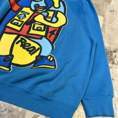 画像6: 90's【REAL SKATEBOARDS】ART GRAPHIC PRINT SWEAT / Mens L / MADE IN USA (6)