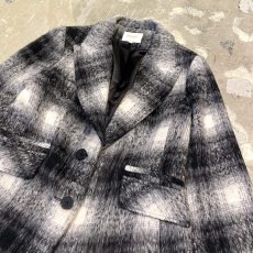 画像4: ALL OVER OMBRE CHECK PATTERN HALF COAT / Mens M (4)