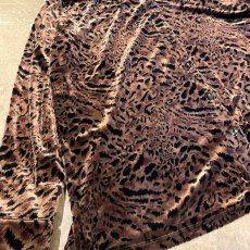 画像5: ALL OVER ANIMAL PATTERN VELOUR L/S SHIRT / Mens XL (5)