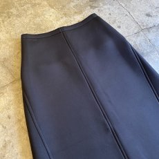 画像3: BLACK COLOR STRETCH DESIGN FLARE SKIRT / W26 (3)