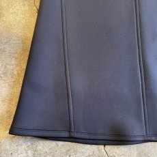 画像5: BLACK COLOR STRETCH DESIGN FLARE SKIRT / W26 (5)