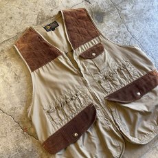 画像3: BACK POCKET DESIGN POINT CORDUROY HUNTING VEST / Ladies M (3)