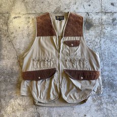 画像1: BACK POCKET DESIGN POINT CORDUROY HUNTING VEST / Ladies M (1)