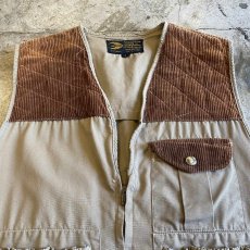 画像4: BACK POCKET DESIGN POINT CORDUROY HUNTING VEST / Ladies M (4)