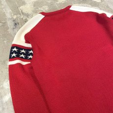 画像9: 70~80's【DEMETRE】COLOR SWITCHED WOOL KNIT SWEATER / Mens L (9)