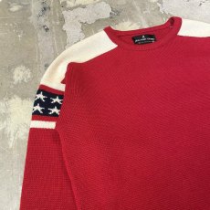 画像3: 70~80's【DEMETRE】COLOR SWITCHED WOOL KNIT SWEATER / Mens L (3)