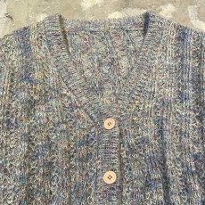 画像10: MULTI COLOR MIX MOHAIR KNIT CARDIGAN / Mens L (10)