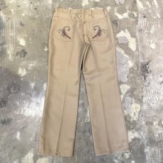 画像1: BACK SCORPION EMBROIDERY STRAIGHT SLACKS / W31 (1)