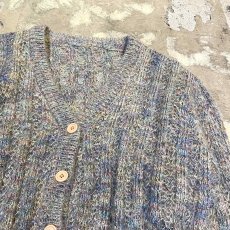 画像4: MULTI COLOR MIX MOHAIR KNIT CARDIGAN / Mens L (4)