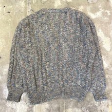 画像2: MULTI COLOR MIX MOHAIR KNIT CARDIGAN / Mens L (2)