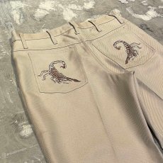 画像9: BACK SCORPION EMBROIDERY STRAIGHT SLACKS / W31 (9)