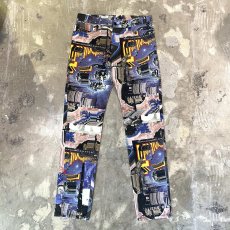 画像1: 【DIESEL】ALL OVER PATTERN STRAIGHT SILHOUETTE PANTS / W31 (1)