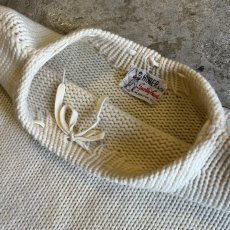 画像10: OLD IVORY COLOR CHAIN STITCH DESIGN KNIT SWEATER / Ladies M (10)