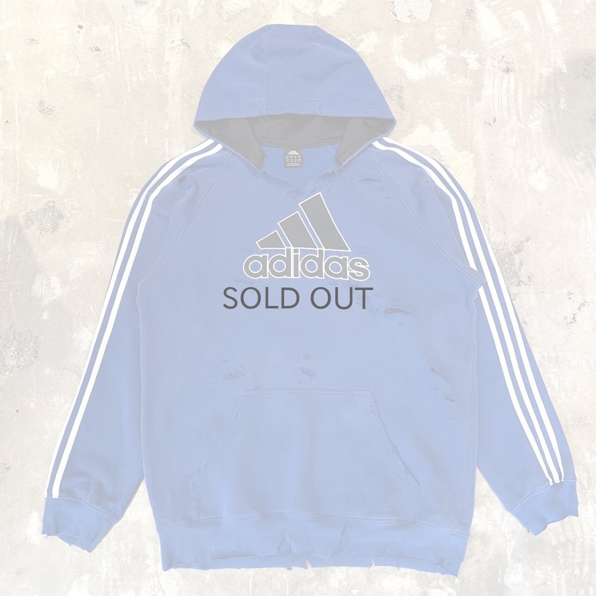 画像1: 【adidas】LOGO CRASH DAMAGE HOODIE SWEAT / Mens XL (1)