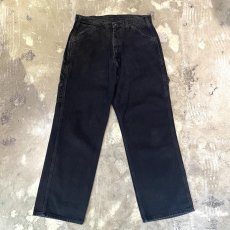 画像1: 【POLO JEANS】BLACK COLOR WIDE SILHOUETTE DENIM PANTS / W33 (1)