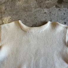 画像8: OLD IVORY COLOR CHAIN STITCH DESIGN KNIT SWEATER / Ladies M (8)