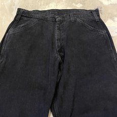 画像10: 【POLO JEANS】BLACK COLOR WIDE SILHOUETTE DENIM PANTS / W33 (10)