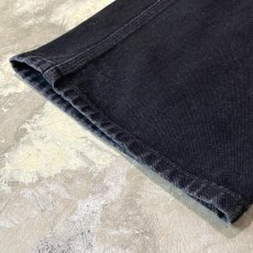 画像8: 【POLO JEANS】BLACK COLOR WIDE SILHOUETTE DENIM PANTS / W33 (8)