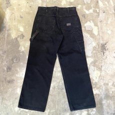 画像2: 【POLO JEANS】BLACK COLOR WIDE SILHOUETTE DENIM PANTS / W33 (2)