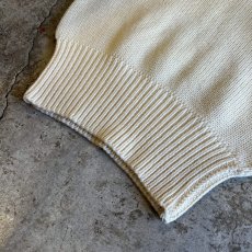 画像4: OLD IVORY COLOR CHAIN STITCH DESIGN KNIT SWEATER / Ladies M (4)