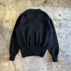 画像2: OLD FRONT "S" PATCH EMBROIDERY DESIGN LETTERED KNIT SWEATER / Ladies L(44) (2)